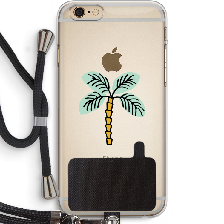 Palmboom: iPhone 6 PLUS / 6S PLUS Transparant Hoesje met koord