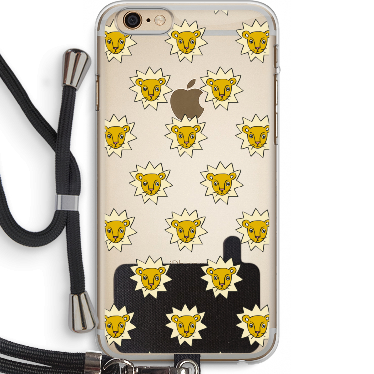 Leeuwenkoppen: iPhone 6 PLUS / 6S PLUS Transparant Hoesje met koord