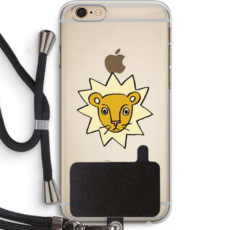 Kleine leeuw: iPhone 6 PLUS / 6S PLUS Transparant Hoesje met koord