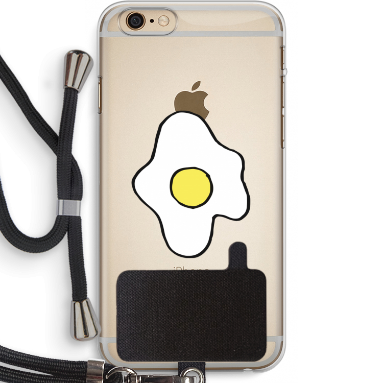 Spiegelei: iPhone 6 PLUS / 6S PLUS Transparant Hoesje met koord