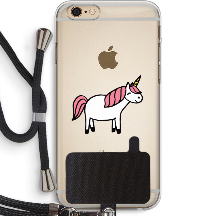 Eenhoorn: iPhone 6 PLUS / 6S PLUS Transparant Hoesje met koord