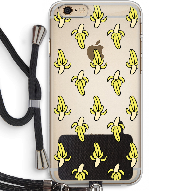 Bananas: iPhone 6 PLUS / 6S PLUS Transparant Hoesje met koord