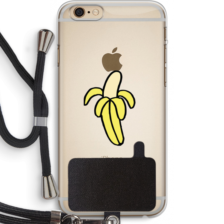 Banana: iPhone 6 PLUS / 6S PLUS Transparant Hoesje met koord