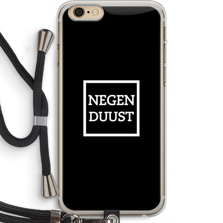 Negenduust black: iPhone 6 PLUS / 6S PLUS Transparant Hoesje met koord