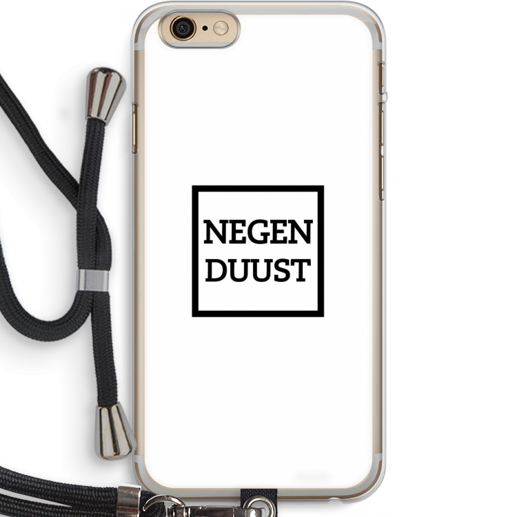 Negenduust vierkant: iPhone 6 PLUS / 6S PLUS Transparant Hoesje met koord