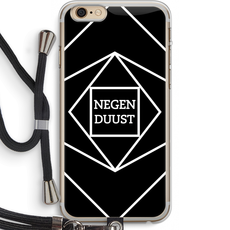 Negenduust geometrisch: iPhone 6 PLUS / 6S PLUS Transparant Hoesje met koord