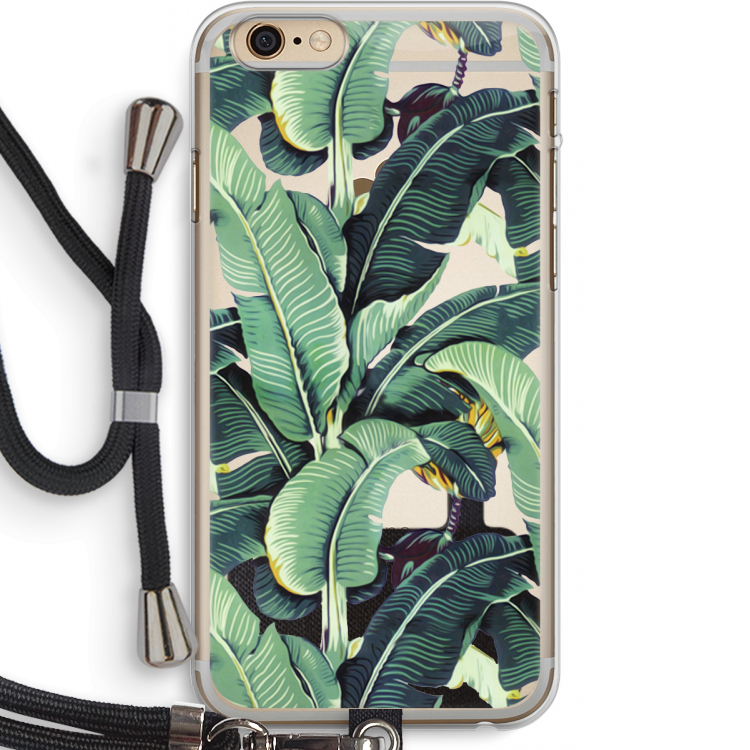 Bananenbladeren: iPhone 6 PLUS / 6S PLUS Transparant Hoesje met koord