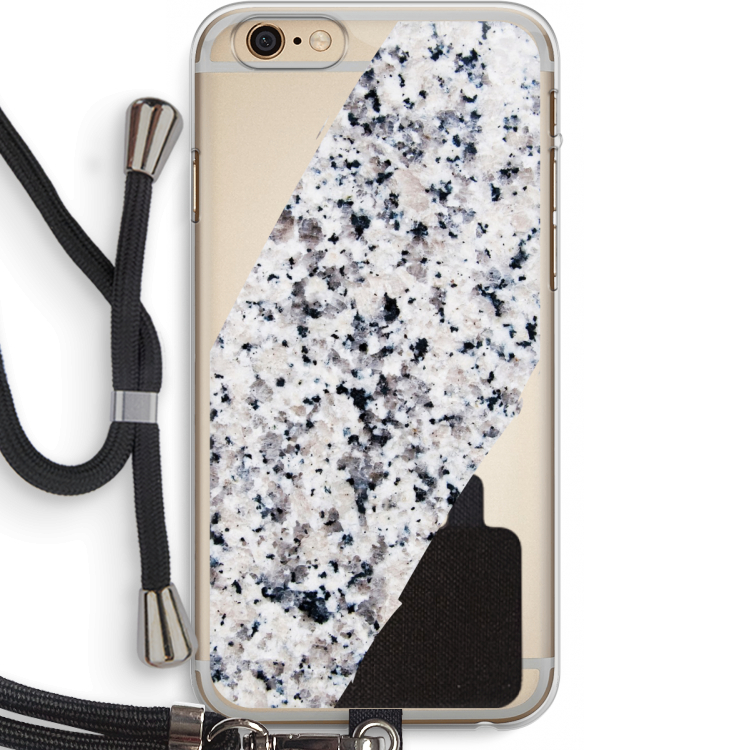 Gespikkelde marmer: iPhone 6 PLUS / 6S PLUS Transparant Hoesje met koord