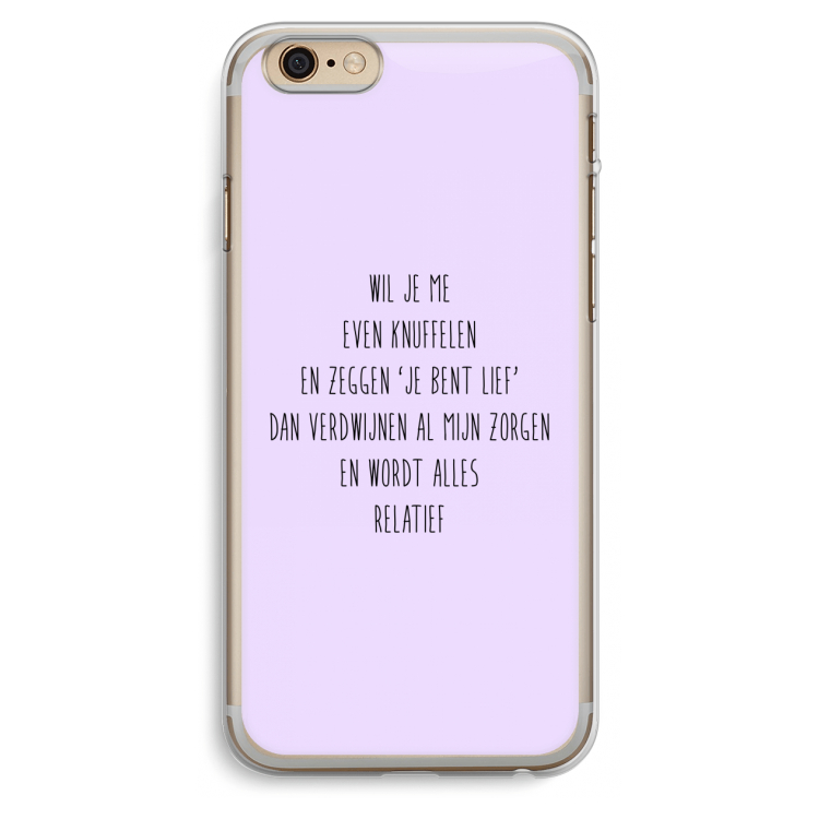 Relatief: iPhone 6 Plus / 6S Plus Transparant Hoesje