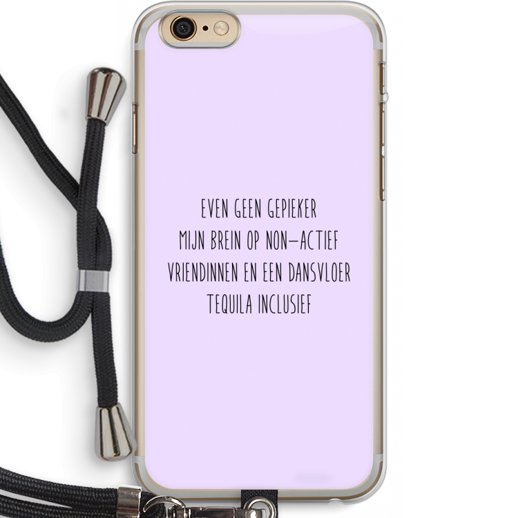 Tequila: iPhone 6 PLUS / 6S PLUS Transparant Hoesje met koord