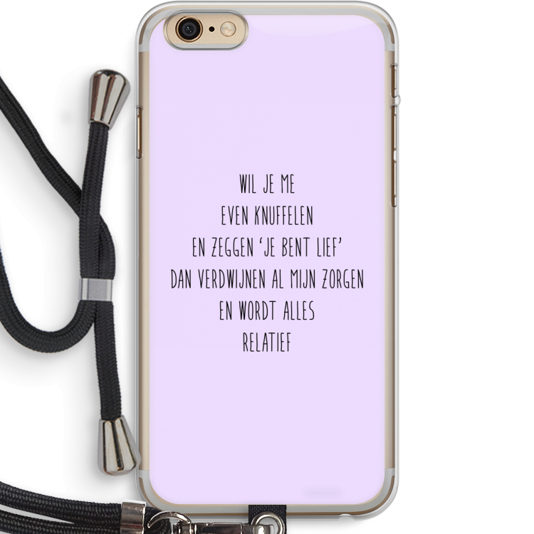 Relatief: iPhone 6 PLUS / 6S PLUS Transparant Hoesje met koord
