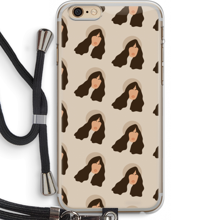 Bonjour mon amour: iPhone 6 PLUS / 6S PLUS Transparant Hoesje met koord