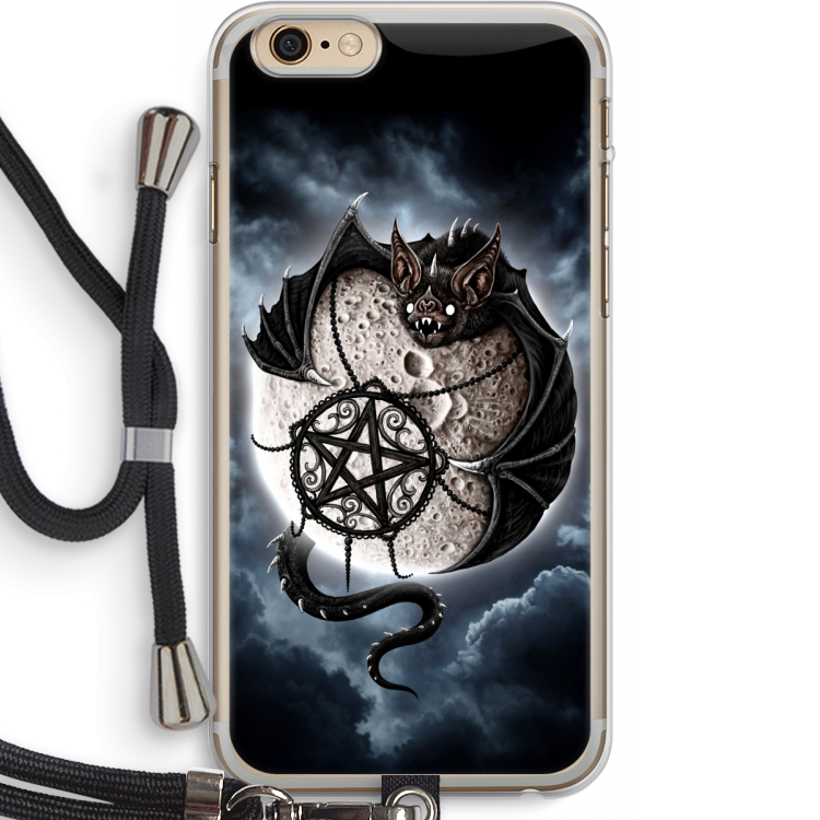 Volle maan: iPhone 6 PLUS / 6S PLUS Transparant Hoesje met koord