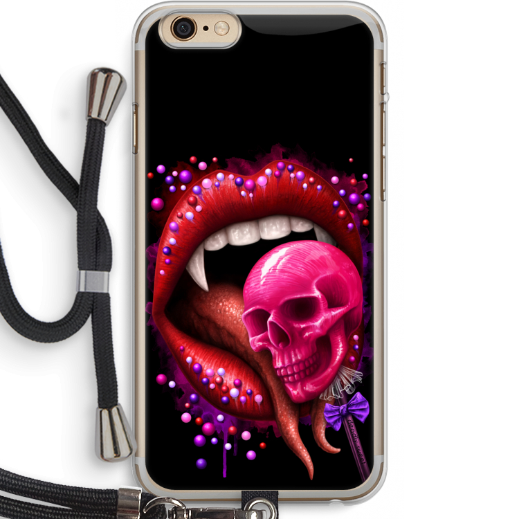 Dodelijk zoet: iPhone 6 PLUS / 6S PLUS Transparant Hoesje met koord