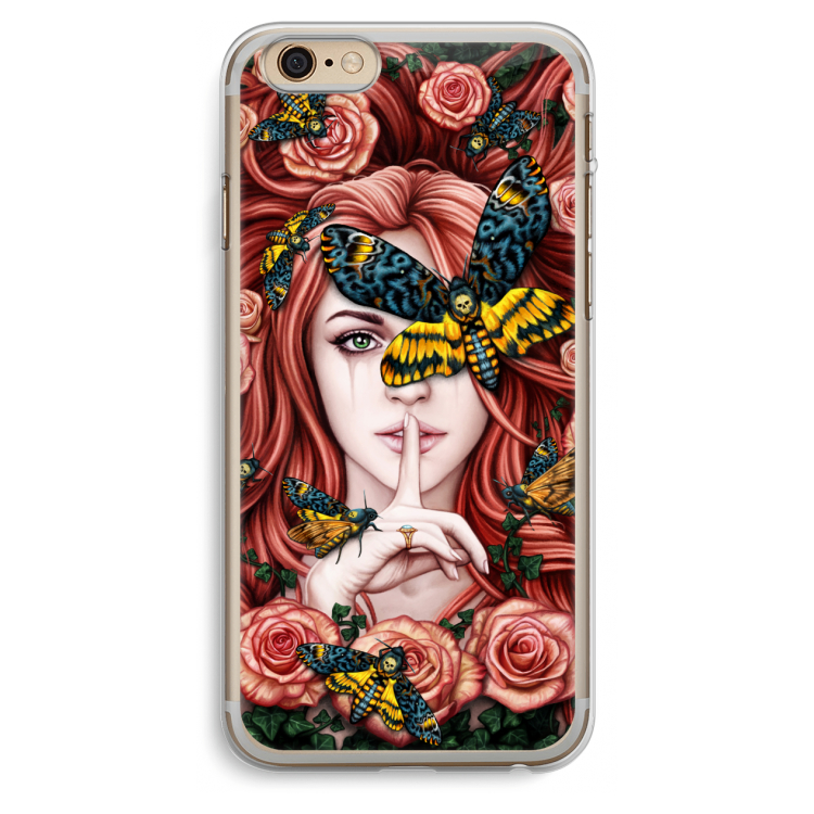 Lady Moth: iPhone 6 Plus / 6S Plus Transparant Hoesje