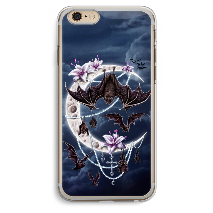 Vleermuizen Maan: iPhone 6 Plus / 6S Plus Transparant Hoesje