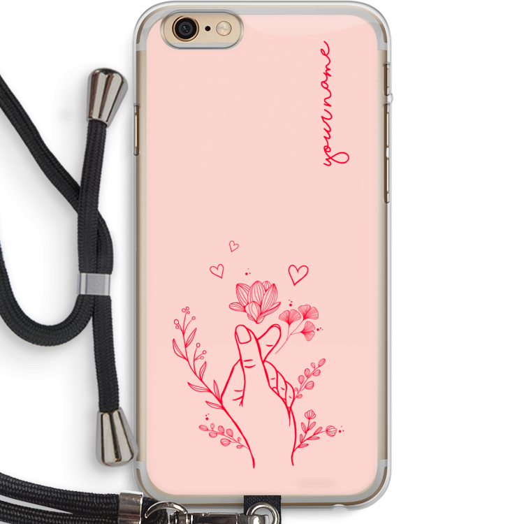 Giving Flowers: iPhone 6 PLUS / 6S PLUS Transparant Hoesje met koord