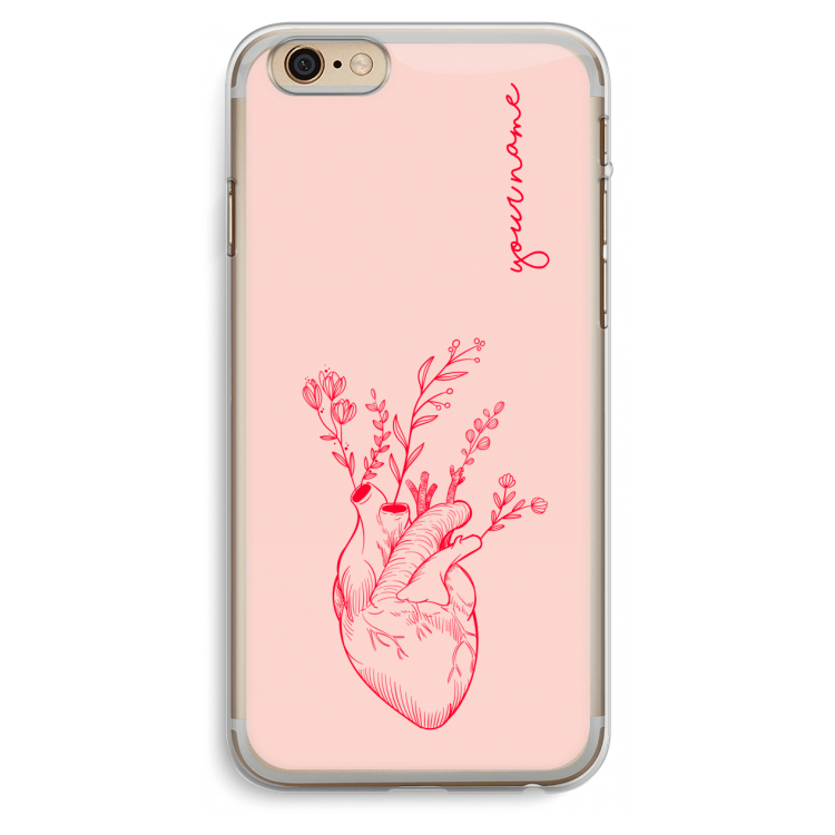Blooming Heart: iPhone 6 Plus / 6S Plus Transparant Hoesje