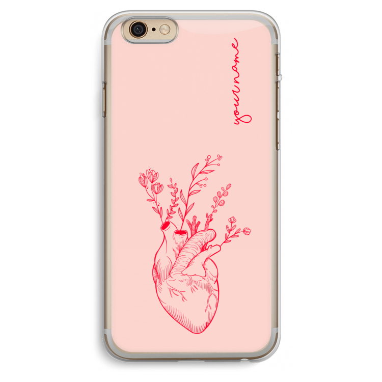 Blooming Heart: iPhone 6 Plus / 6S Plus Transparant Hoesje