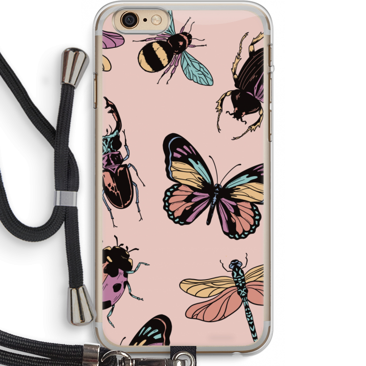 Tiny Bugs: iPhone 6 PLUS / 6S PLUS Transparant Hoesje met koord