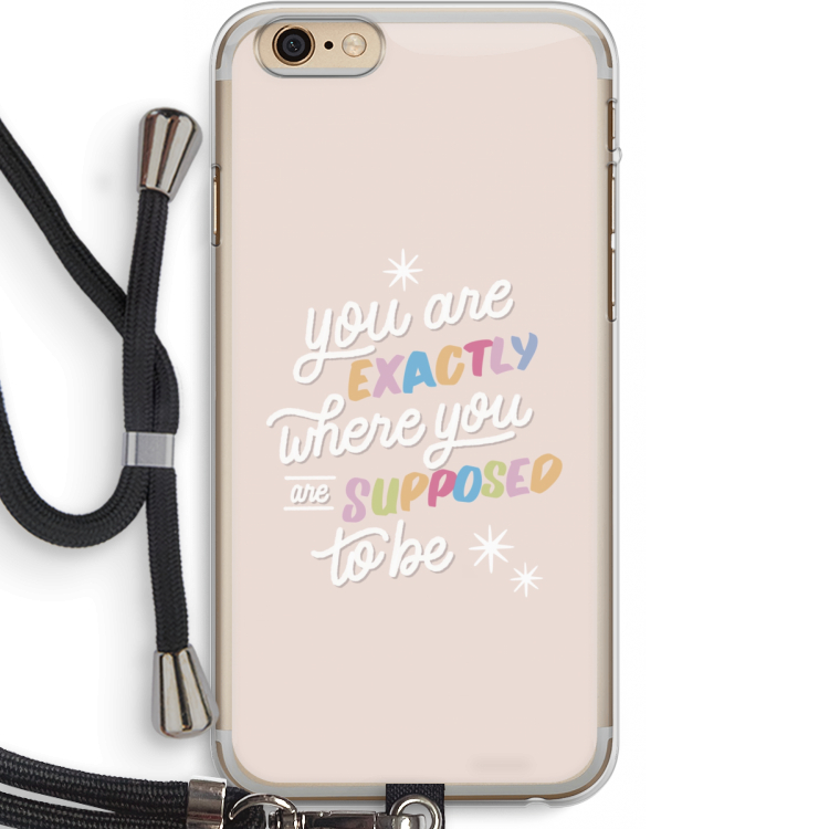 Right Place: iPhone 6 PLUS / 6S PLUS Transparant Hoesje met koord