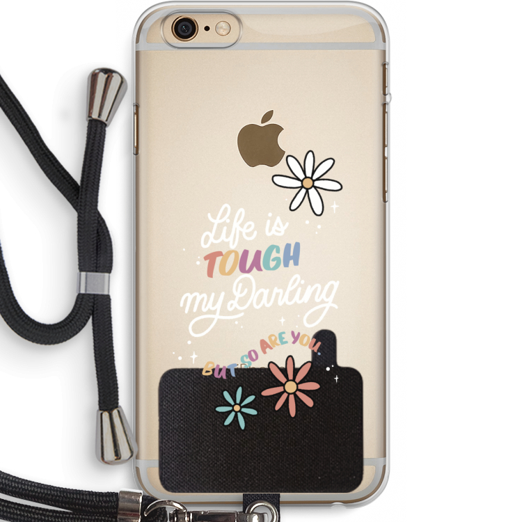 Tough Life: iPhone 6 PLUS / 6S PLUS Transparant Hoesje met koord