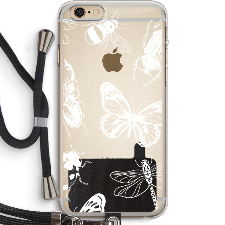 Tiny Bugs: iPhone 6 PLUS / 6S PLUS Transparant Hoesje met koord