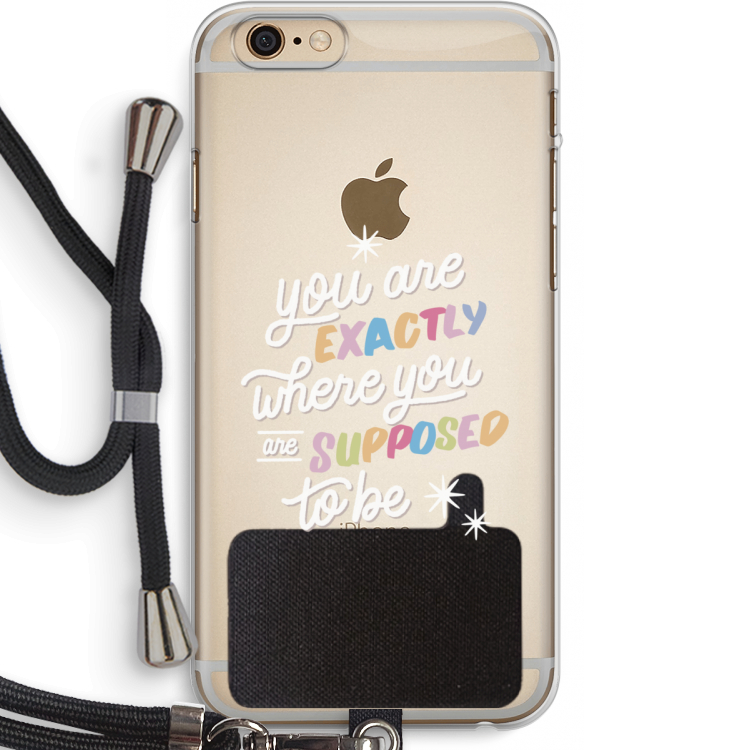 Right Place: iPhone 6 PLUS / 6S PLUS Transparant Hoesje met koord
