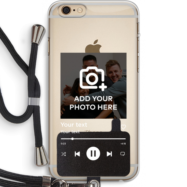 Music Player: iPhone 6 PLUS / 6S PLUS Transparant Hoesje met koord
