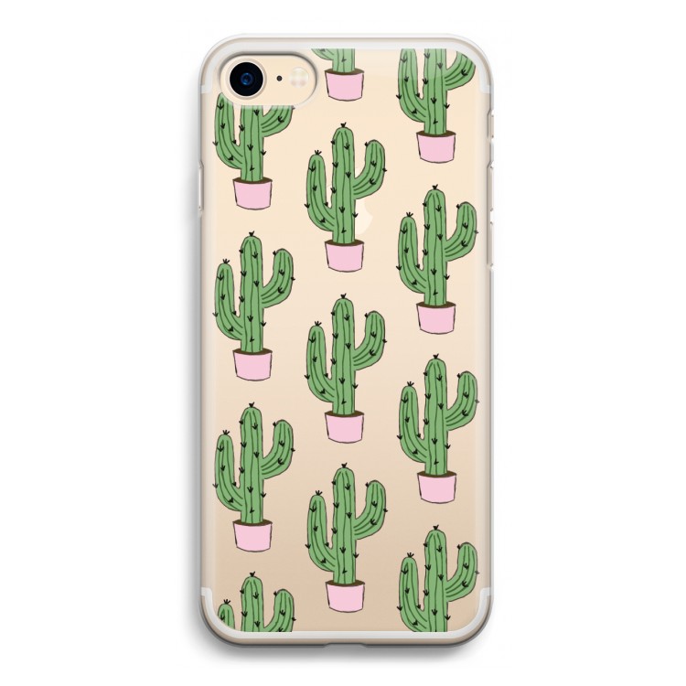 Cactus Lover: iPhone 7 Transparant Hoesje