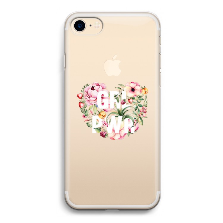 GRL PWR Flower: iPhone 7 Transparant Hoesje