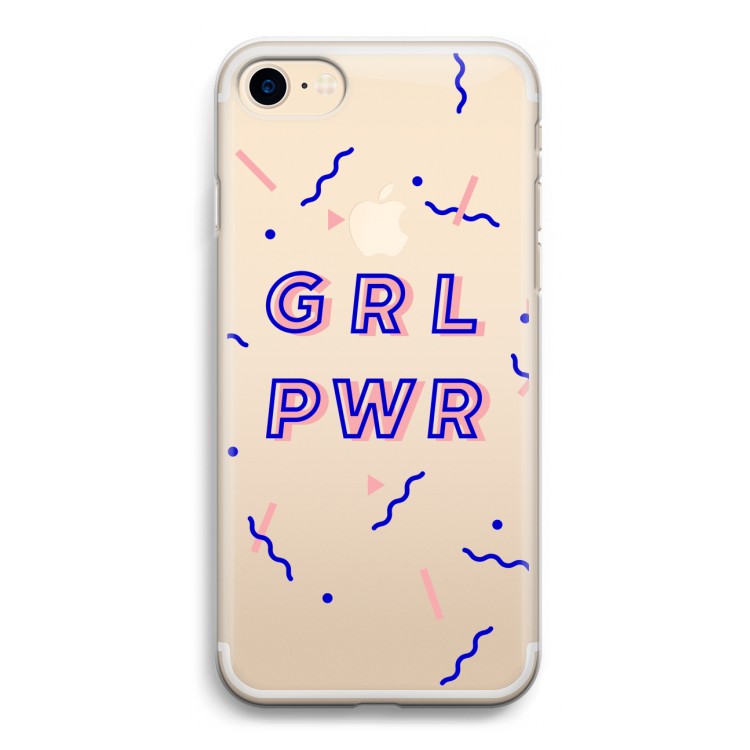 GRL PWR: iPhone 7 Transparant Hoesje