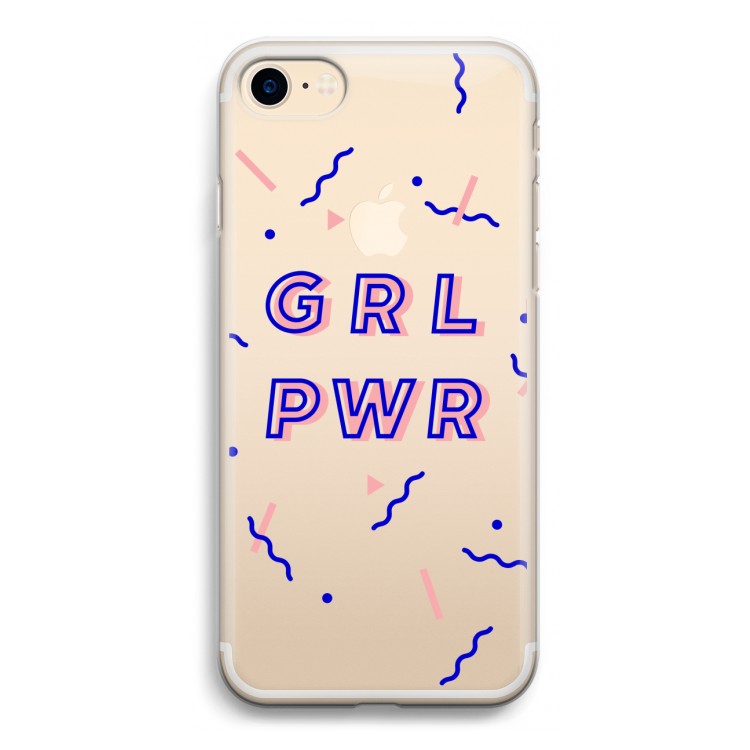 GRL PWR: iPhone 7 Transparant Hoesje