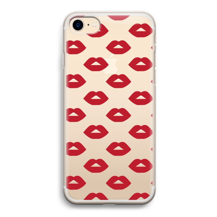 Lips: iPhone 7 Transparant Hoesje