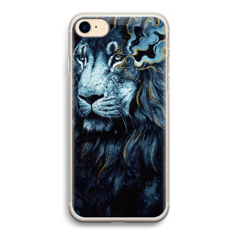 Darkness Lion: iPhone 7 Transparant Hoesje