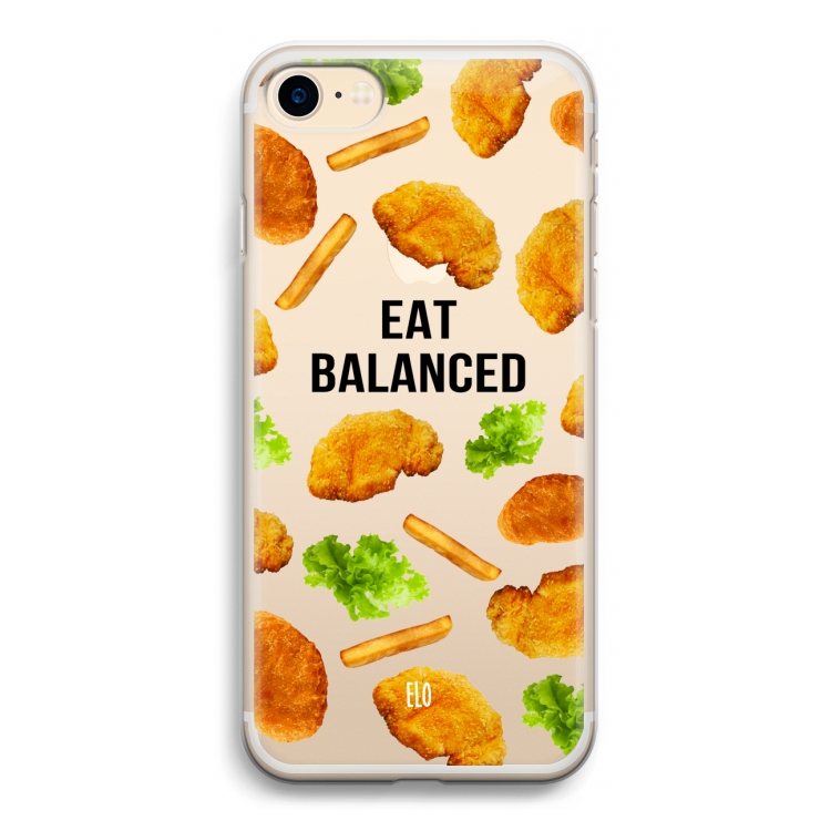 Eat Balanced: iPhone 7 Transparant Hoesje