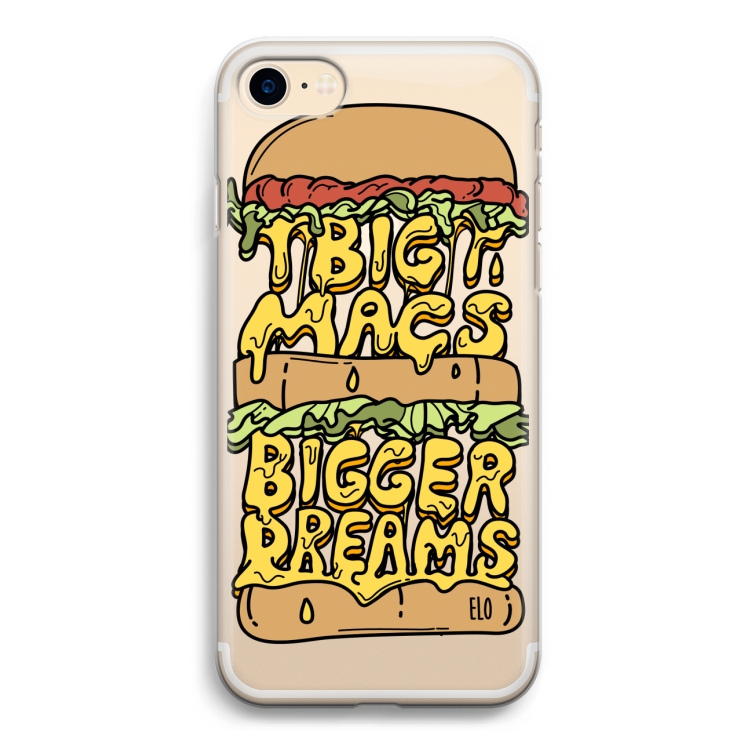 Big Macs Bigger Dreams: iPhone 7 Transparant Hoesje