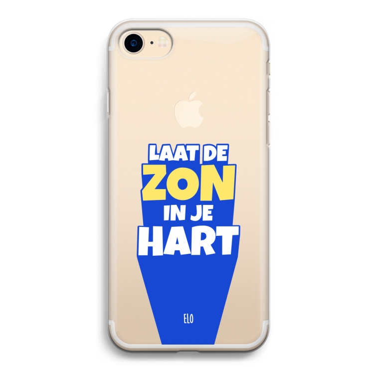 Laat de zon in je hart: iPhone 7 Transparant Hoesje