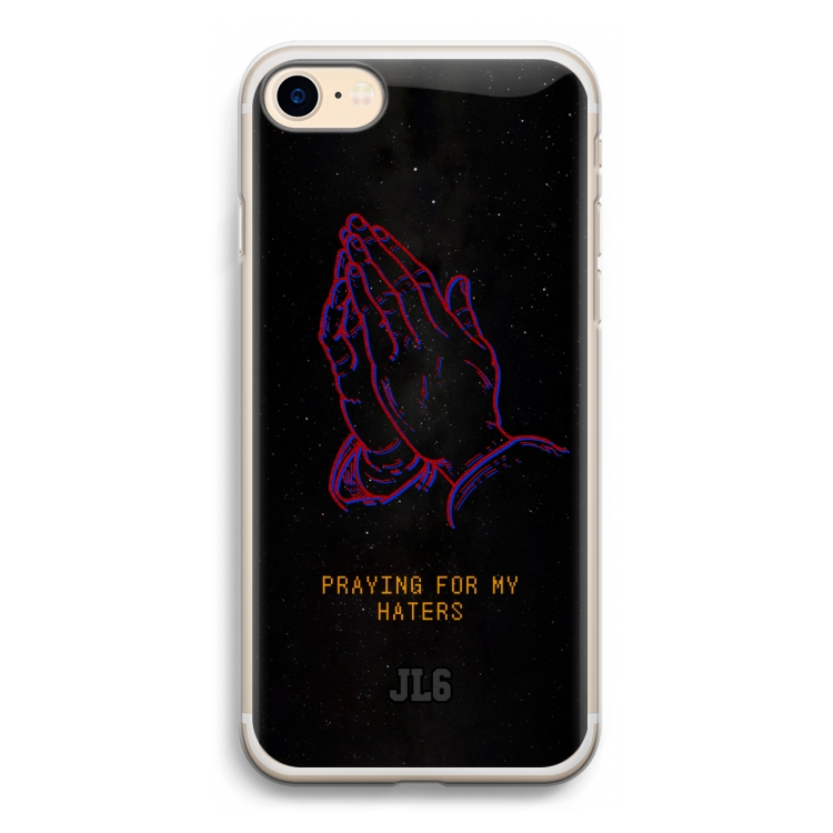 Praying For My Haters: iPhone 7 Transparant Hoesje