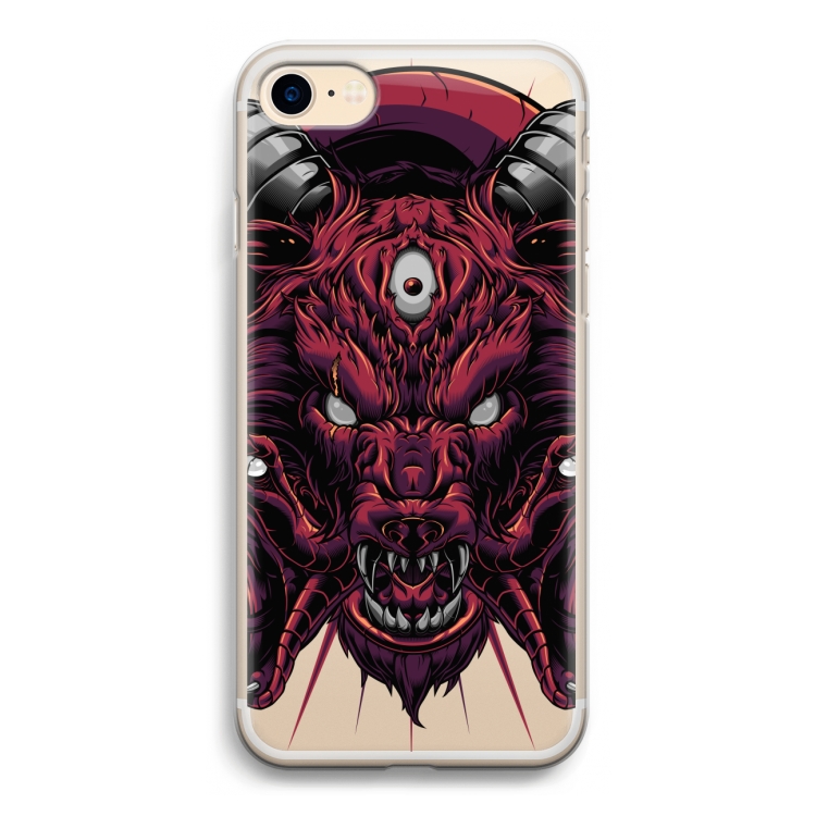 Hell Hound and Serpents: iPhone 7 Transparant Hoesje