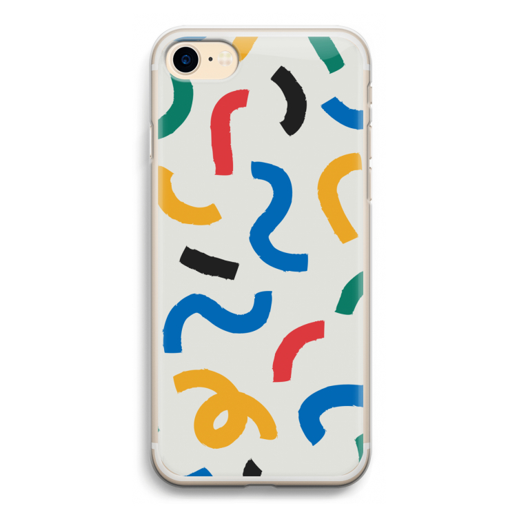 Illustratieve pop 2: iPhone 7 Transparant Hoesje