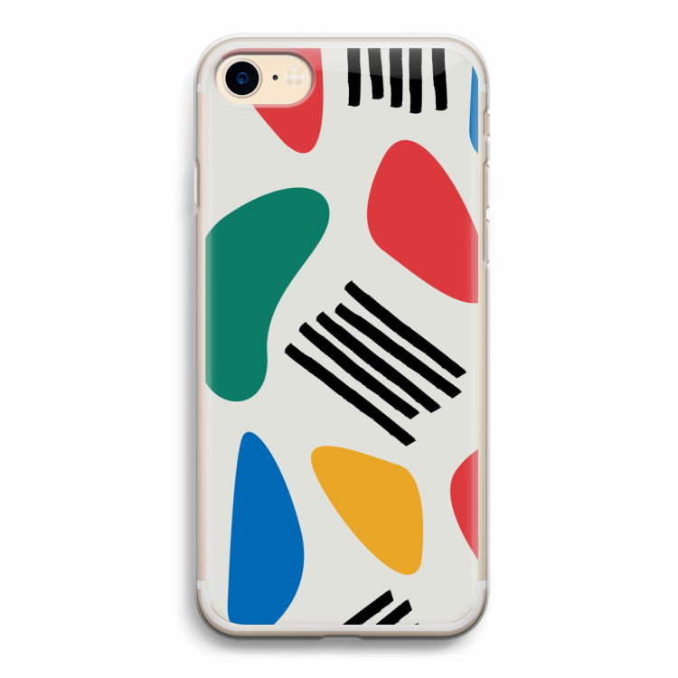 Illustratieve pop 1: iPhone 7 Transparant Hoesje