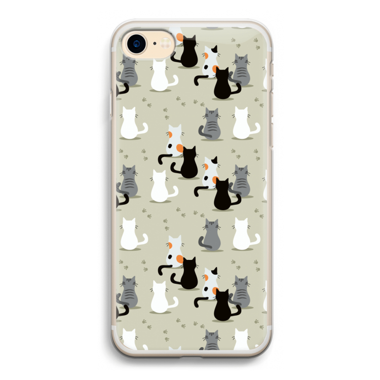 Katten: iPhone 7 Transparant Hoesje