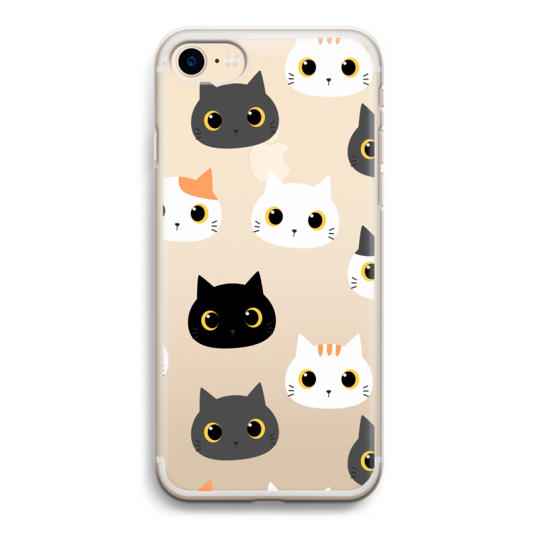 Katten: iPhone 7 Transparant Hoesje