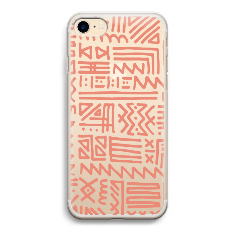 Marrakech Pink: iPhone 7 Transparant Hoesje