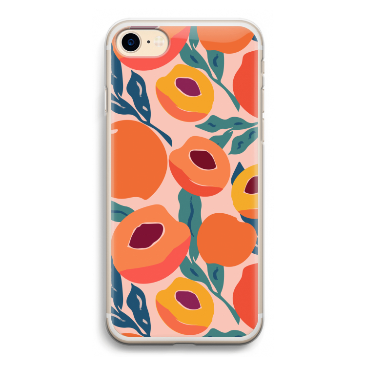 Perzik: iPhone 7 Transparant Hoesje
