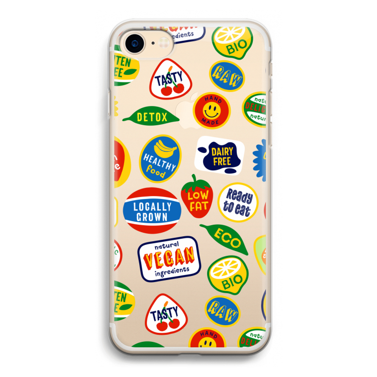 Fruitsticker: iPhone 7 Transparant Hoesje