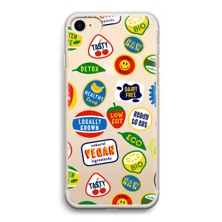 Fruitsticker: iPhone 7 Transparant Hoesje