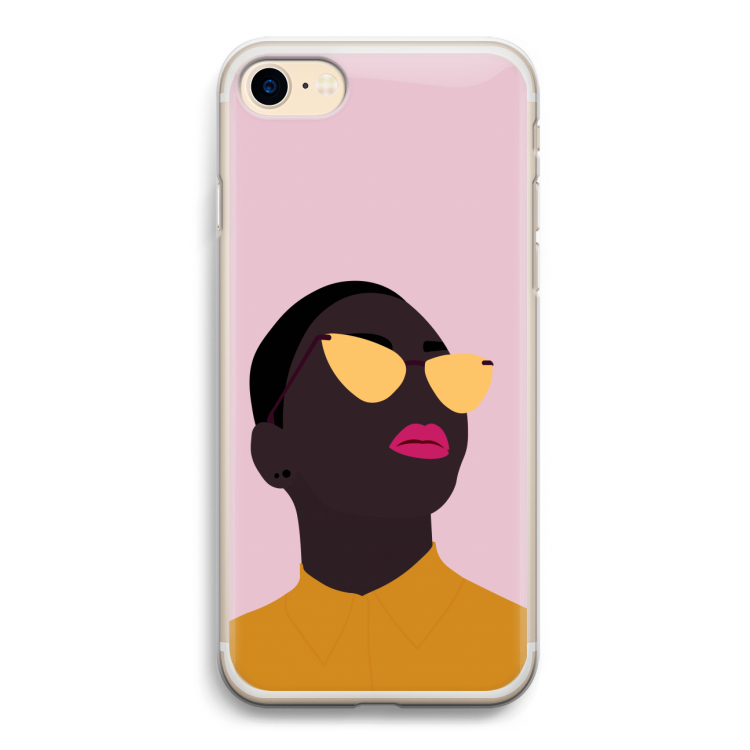 Yellow glasses: iPhone 7 Transparant Hoesje