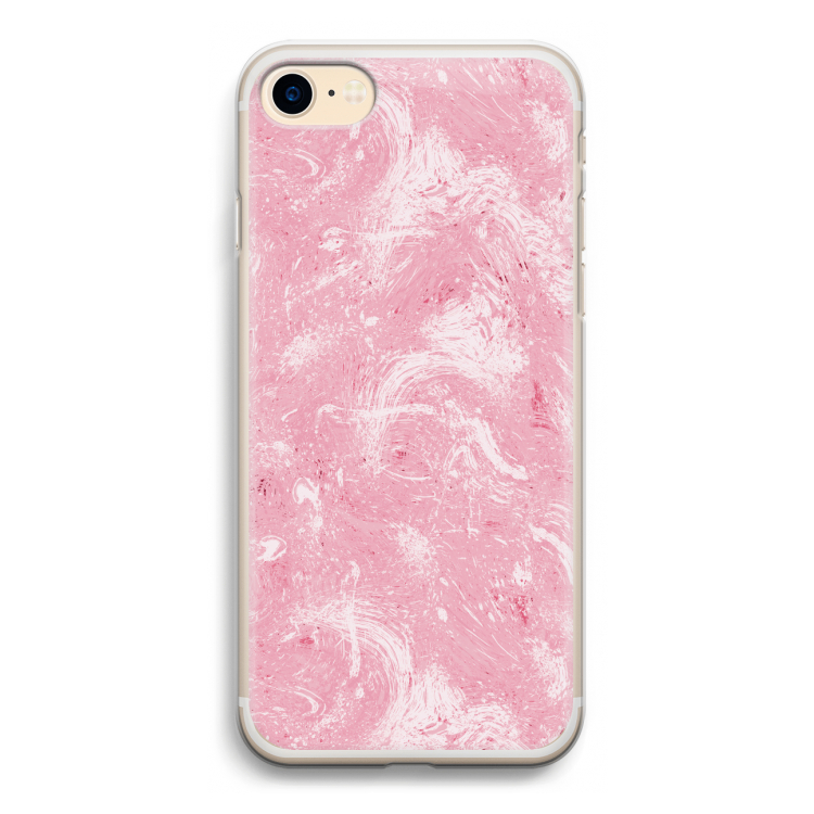Abstract Painting Pink: iPhone 7 Transparant Hoesje